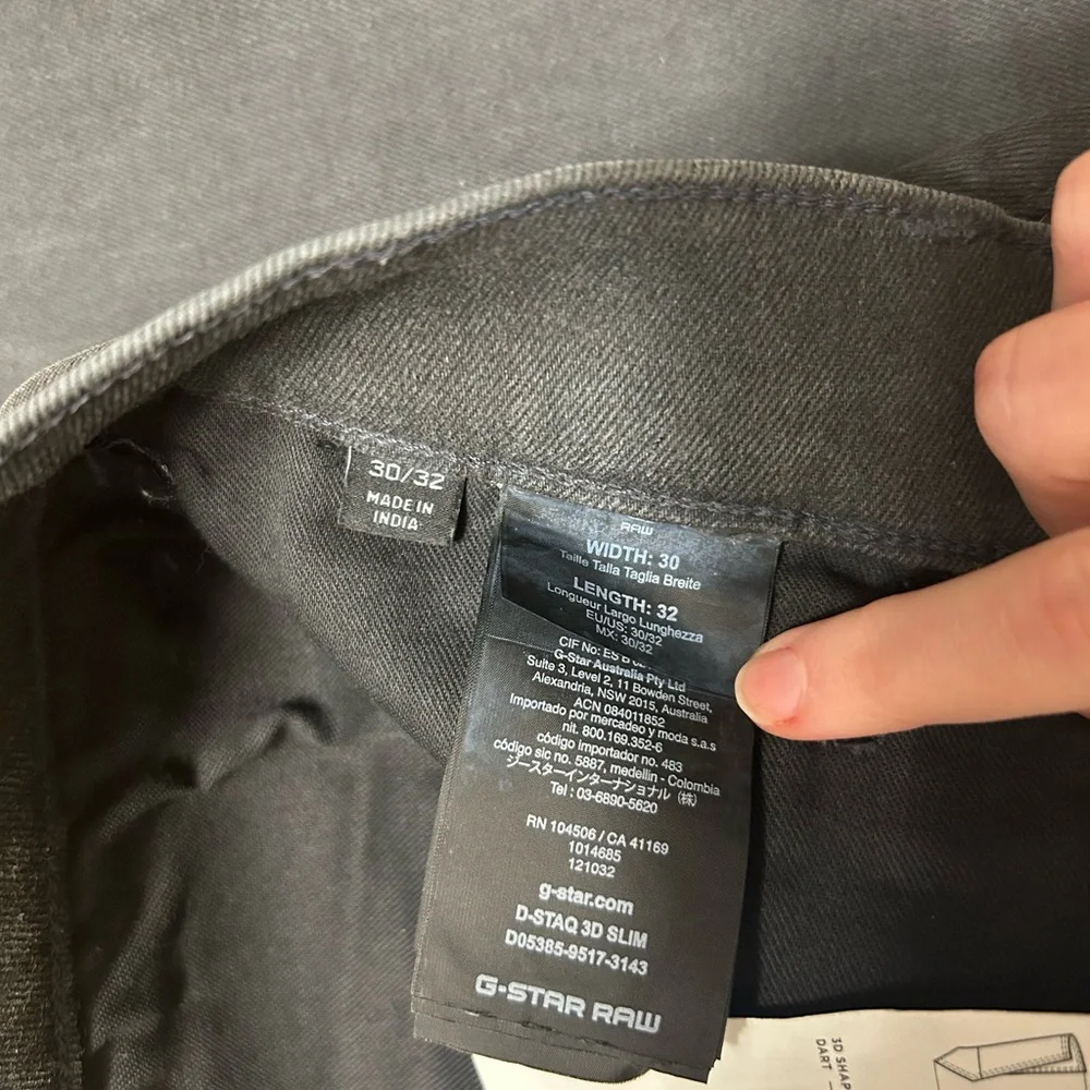G-Star Raw Denim D-Staq Men's Charcoal Slim Jeans - Picture 2 of 8